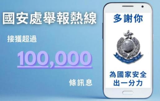香港警方国安处热线半年收到逾10万条讯息