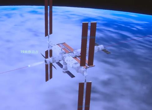 天舟五号货运飞船完成与空间站组合体再次交会对接