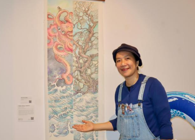 香港艺术家麦雅端个展《墨浪人生》亮相悉尼
